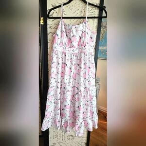 Floral Pink and White Sundress
